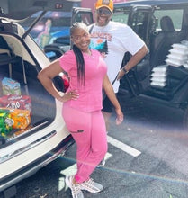 Load image into Gallery viewer, Pink Short Sleeve Milan Set