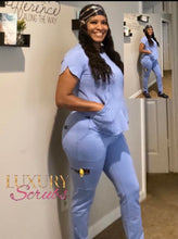 Load image into Gallery viewer, Baby Blue Short Sleeve Milan Set