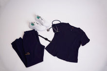 Load image into Gallery viewer, Navy Short Sleeve Milan Set