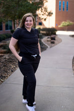 Load image into Gallery viewer, Black Short Sleeve Lux Set