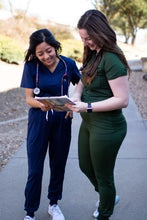 Load image into Gallery viewer, Navy Short Sleeve Lux Set