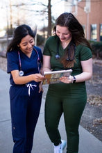 Load image into Gallery viewer, Navy Short Sleeve Lux Set