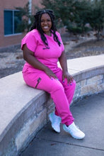 Load image into Gallery viewer, Pink Short Sleeve Milan Set