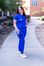 Load image into Gallery viewer, Royal Blue Short Sleeve Lux Set