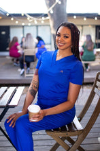 Load image into Gallery viewer, Royal Blue Short Sleeve Lux Set