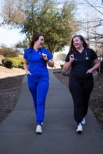 Load image into Gallery viewer, Black Short Sleeve Lux Set