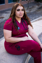 Load image into Gallery viewer, Burgundy Short Sleeve Lux Set