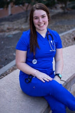 Load image into Gallery viewer, Royal Blue Short Sleeve Lux Set